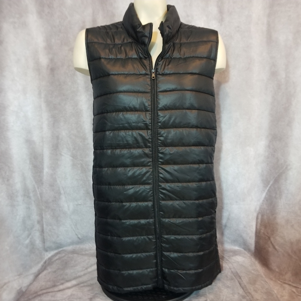 bobeau Black Quilted Puffer Vest